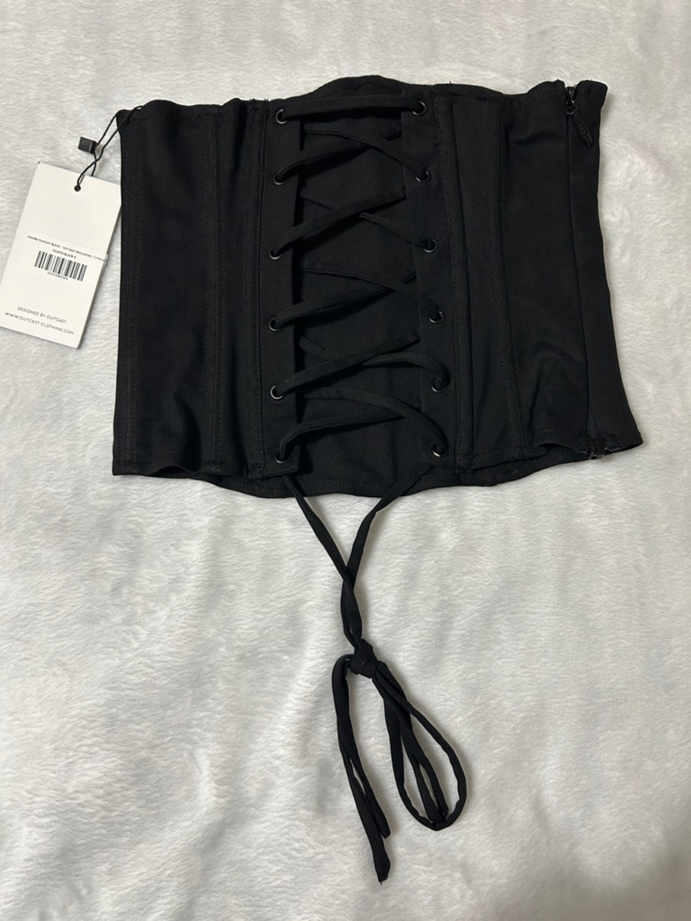 Black Lace-Up Waist Cincher Corset - Women Intimates
